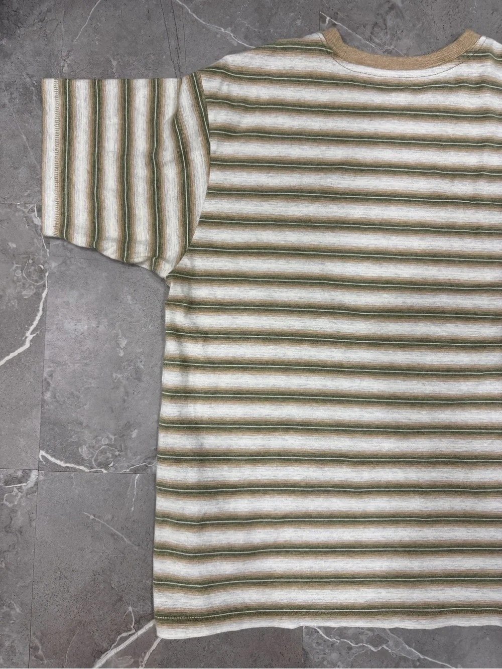 Levi's Men's Striped Pocket T-Shirt Size Small S White Gray Green Tan Tee
